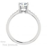Cushion Cut Forever One Moissanite Engagement Ring #GTJ1206-cushion-fo-w 2 Cushion Cut Forever One Moissanite Engagement Ring #GTJ1206-cushion-fo-w