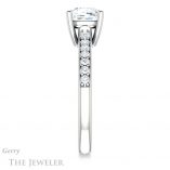 Cushion Cut Forever One Moissanite Engagement Ring #GTJ1206-cushion-fo-w 3 Cushion Cut Forever One Moissanite Engagement Ring #GTJ1206-cushion-fo-w
