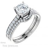 Cushion Cut Forever One Moissanite Engagement Ring #GTJ1206-cushion-fo-w 6 Cushion Cut Forever One Moissanite Engagement Ring #GTJ1206-cushion-fo-w