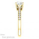 Cushion Cut Forever One Moissanite Engagement Ring #GTJ1206-cushion-fo-y