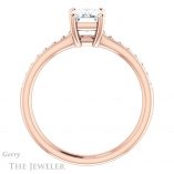 Emerald Cut Forever One Moissanite Engagement Ring #GTJ1206-emerald-fb-r 2 Emerald Cut Forever Brilliant Moissanite Engagement Ring #GTJ1206-emerald-fb-r