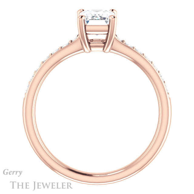 Emerald Cut Forever Brilliant Moissanite Engagement Ring #GTJ1206-emerald-fb-r