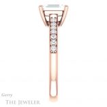 Emerald Cut Forever One Moissanite Engagement Ring #GTJ1206-emerald-fb-r 3 Emerald Cut Forever Brilliant Moissanite Engagement Ring #GTJ1206-emerald-fb-r