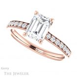 Emerald Cut Forever One Moissanite Engagement Ring #GTJ1206-emerald-fb-r 5 Emerald Cut Forever Brilliant Moissanite Engagement Ring #GTJ1206-emerald-fb-r
