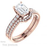 Emerald Cut Forever One Moissanite Engagement Ring #GTJ1206-emerald-fb-r 6 Emerald Cut Forever Brilliant Moissanite Engagement Ring #GTJ1206-emerald-fb-r