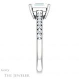 Emerald Cut Forever One Moissanite Engagement Ring #GTJ1206-emerald-fb-w 3 Emerald Cut Forever Brilliant Moissanite Engagement Ring #GTJ1206-emerald-fb-w