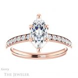 Marquise Cut Forever Brilliant Moissanite Engagement Ring #GTJ1206-marquise-fb-r