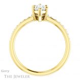Marquise Cut Forever One Moissanite Engagement Ring #GTJ1206-marquise-fb-y 2 Marquise Cut Forever Brilliant Moissanite Engagement Ring #GTJ1206-marquise-fb-y