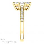 Marquise Cut Forever One Moissanite Engagement Ring #GTJ1206-marquise-fb-y 3 Marquise Cut Forever Brilliant Moissanite Engagement Ring #GTJ1206-marquise-fb-y