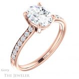Oval Shaped Forever One Moissanite Engagement Ring #GTJ1206-oval-fo-r 4 Oval Shaped Forever One Moissanite Engagement Ring #GTJ1206-oval-fo-r