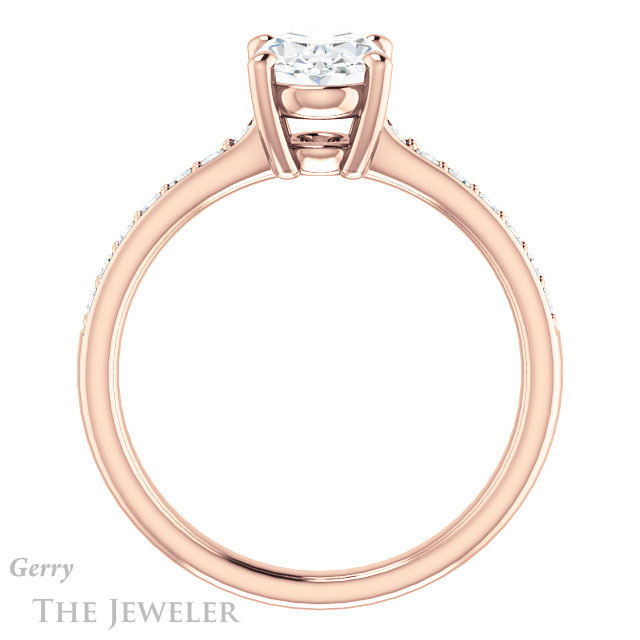Oval Shaped Forever One Moissanite Engagement Ring #GTJ1206-oval-fo-r