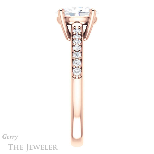 Oval Shaped Forever One Moissanite Engagement Ring #GTJ1206-oval-fo-r 3 Oval Shaped Forever One Moissanite Engagement Ring #GTJ1206-oval-fo-r