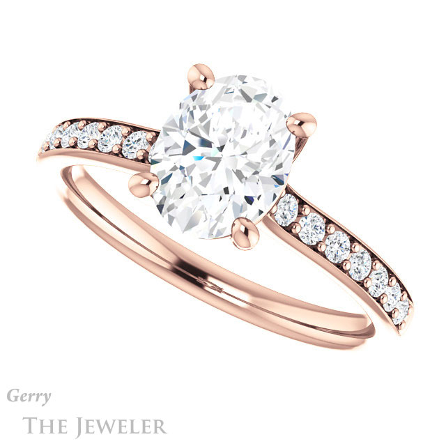 Oval Shaped Forever One Moissanite Engagement Ring #GTJ1206-oval-fo-r 5 Oval Shaped Forever One Moissanite Engagement Ring #GTJ1206-oval-fo-r