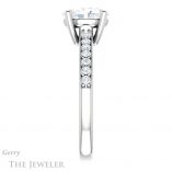 Oval Shaped Forever One Moissanite Engagement Ring #GTJ1206-oval-fo-w 3 Oval Shaped Forever One Moissanite Engagement Ring #GTJ1206-oval-fo-w