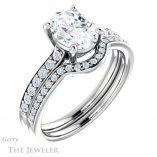 Oval Shaped Forever One Moissanite Engagement Ring #GTJ1206-oval-fo-w 6 Oval Shaped Forever One Moissanite Engagement Ring #GTJ1206-oval-fo-w
