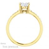 Oval Shaped Forever One Moissanite Engagement Ring #GTJ1206-oval-fo-y
