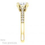 Oval Shaped Forever One Moissanite Engagement Ring #GTJ1206-oval-fo-y