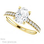 Oval Shaped Forever One Moissanite Engagement Ring #GTJ1206-oval-fo-y