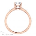 Round Cut Forever One Moissanite Engagement Ring #GTJ1206-round-fo-r