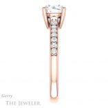 Round Cut Forever One Moissanite Engagement Ring #GTJ1206-round-fo-r