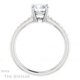 Round Cut Forever One Moissanite Engagement Ring #GTJ1206-round-fo-w 2 Round Cut Forever One Moissanite Engagement Ring #GTJ1206-round-fo-w