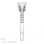 Round Cut Forever One Moissanite Engagement Ring #GTJ1206-round-fo-w 3 Round Cut Forever One Moissanite Engagement Ring #GTJ1206-round-fo-w