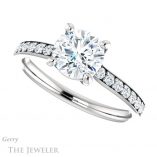 Round Cut Forever One Moissanite Engagement Ring #GTJ1206-round-fo-w 5 Round Cut Forever One Moissanite Engagement Ring #GTJ1206-round-fo-w