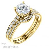 Round Cut Forever One Moissanite Engagement Ring #GTJ1206-round-fo-y 6 Round Cut Forever One Moissanite Engagement Ring #GTJ1206-round-fo-y