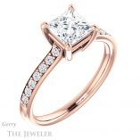 Princess Cut Forever One Moissanite Engagement Ring #GTJ1206-square-fo-r