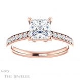 Princess Cut Forever One Moissanite Engagement Ring #GTJ1206-square-fo-r
