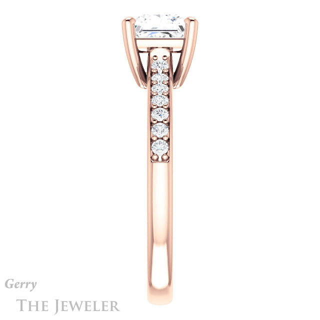 Princess Cut Forever One Moissanite Engagement Ring #GTJ1206-square-fo-r