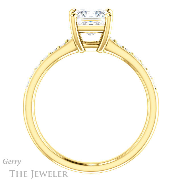Princess Cut Forever One Moissanite Engagement Ring #GTJ1206-square-fo-y 2 Princess Cut Forever One Moissanite Engagement Ring #GTJ1206-square-fo-y