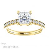 Princess Cut Forever One Moissanite Engagement Ring #GTJ1206-square-fo-y 1 Princess Cut Forever One Moissanite Engagement Ring #GTJ1206-square-fo-y
