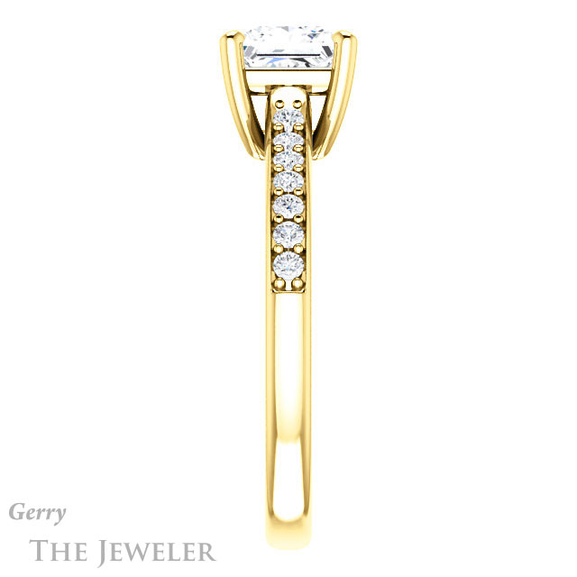 Princess Cut Forever One Moissanite Engagement Ring #GTJ1206-square-fo-y 3 Princess Cut Forever One Moissanite Engagement Ring #GTJ1206-square-fo-y