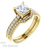 Princess Cut Forever One Moissanite Engagement Ring #GTJ1206-square-fo-y 6 Princess Cut Forever One Moissanite Engagement Ring #GTJ1206-square-fo-y