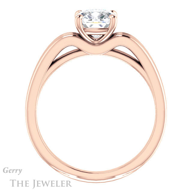 Cushion Cut Forever One Moissanite Engagement Ring #GTJ1207-cushion-fo-r