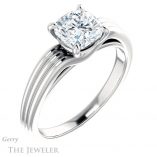 Cushion Cut Forever One Moissanite Engagement Ring #GTJ1207-cushion-fo-w