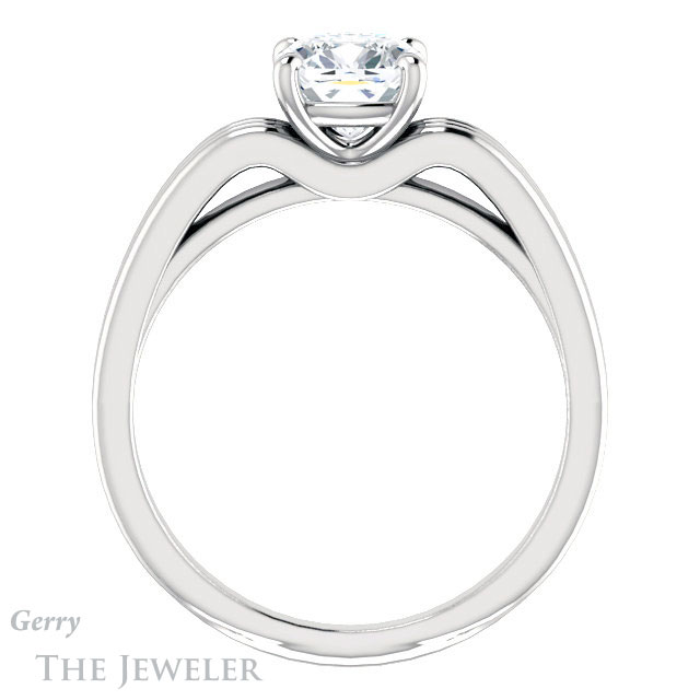 Cushion Cut Forever One Moissanite Engagement Ring #GTJ1207-cushion-fo-w