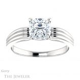Cushion Cut Forever One Moissanite Engagement Ring #GTJ1207-cushion-fo-w