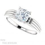 Cushion Cut Forever One Moissanite Engagement Ring #GTJ1207-cushion-fo-w