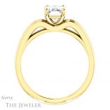 Emerald Cut Forever Brilliant Moissanite Engagement Ring #GTJ1207-emerald-fb-y