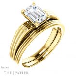 Emerald Cut Forever Brilliant Moissanite Engagement Ring #GTJ1207-emerald-fb-y