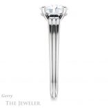 Oval Shaped Forever One Moissanite Engagement Ring #GTJ1207-oval-fo-w