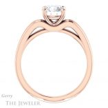 Round Cut Forever One Moissanite Engagement Ring #GTJ1207-round-fo-r