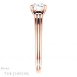 Round Cut Forever One Moissanite Engagement Ring #GTJ1207-round-fo-r