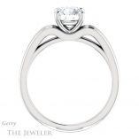 Round Cut Forever One Moissanite Engagement Ring #GTJ1207-round-fo-w 2 Round Cut Forever One Moissanite Engagement Ring #GTJ1207-round-fo-w