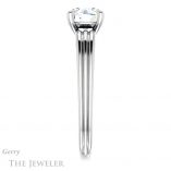 Round Cut Forever One Moissanite Engagement Ring #GTJ1207-round-fo-w 3 Round Cut Forever One Moissanite Engagement Ring #GTJ1207-round-fo-w