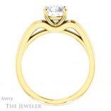 Round Cut Forever One Moissanite Engagement Ring #GTJ1207-round-fo-y 2 Round Cut Forever One Moissanite Engagement Ring #GTJ1207-round-fo-y