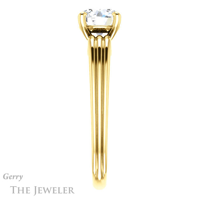 Round Cut Forever One Moissanite Engagement Ring #GTJ1207-round-fo-y 3 Round Cut Forever One Moissanite Engagement Ring #GTJ1207-round-fo-y