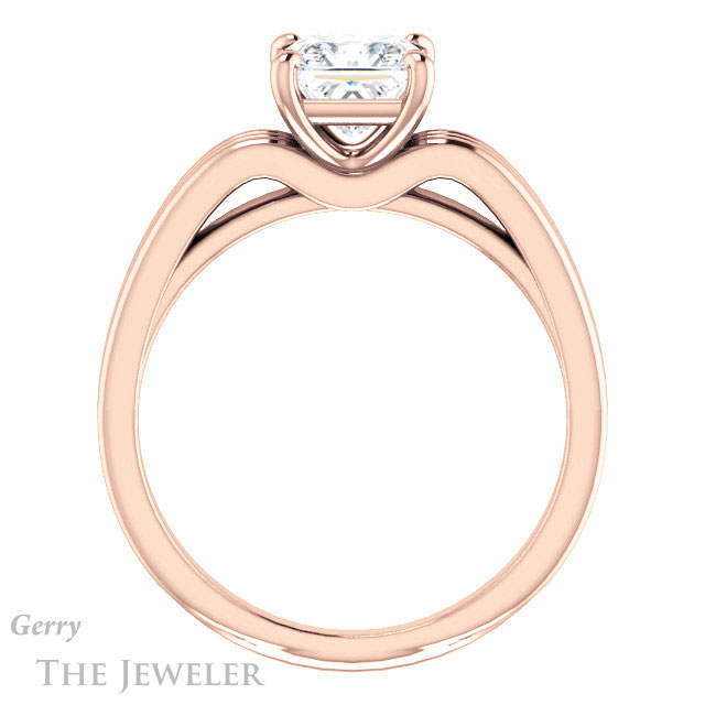 Princess Cut Forever One Moissanite Engagement Ring #GTJ1207-square-fo-r